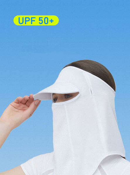 Sidiou Group ANNIOU Wholesale Outdoor Summer Full Cover Face Mask with Hat Women Anti UV Sun Protection Ice Silk Cooling Neck Gaiter for Fishing Cycling