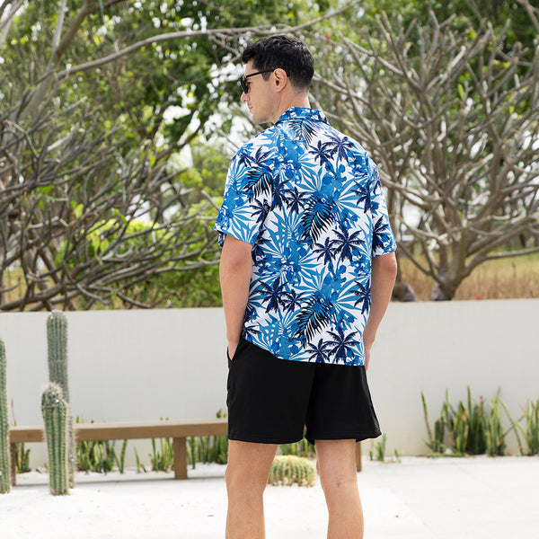 Custom New Hawaiian Floral Shirt For Men Casual Floral Hawaiian Beach Vacation T Shirts Casual Loose Men's Beach Shirt Sets