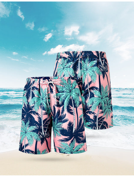 Sidiou Group ANNIOU Wholesale Summer Quick Dry Men's High Waist Plus Size Printed Swim Trunk Waterproof Surf Swimming Lightweight Loose Beach Shorts