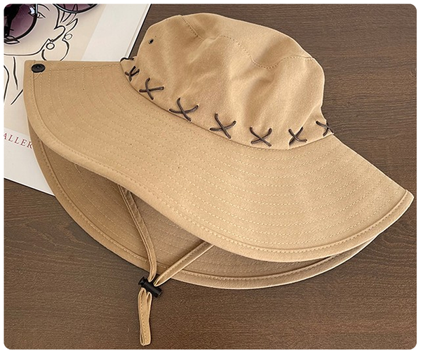 Sidiou Group ANNIOU Western Cowboy Hat Men's Retro Hiking Bucket Hats Big Brim Windproof Outdoor Camping Fishing Women's Sunscreen Hats