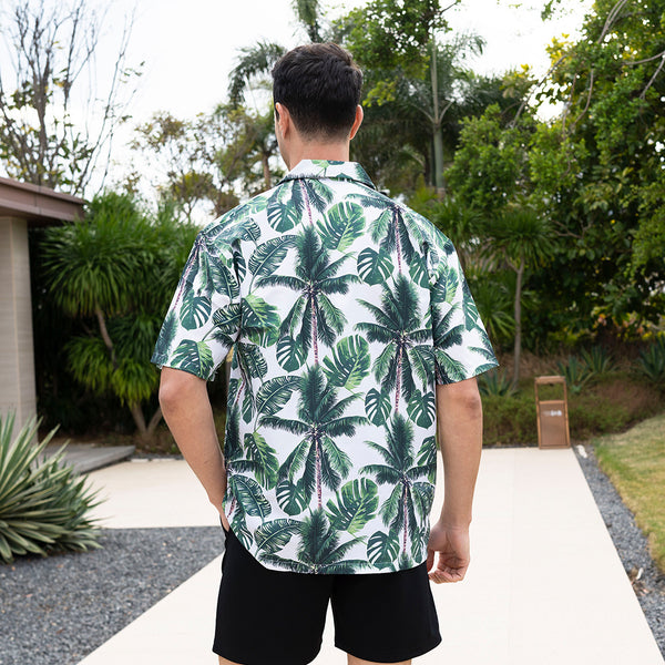 Custom New Hawaiian Floral Shirt For Men Casual Floral Hawaiian Beach Vacation T Shirts Casual Loose Men's Beach Shirt Sets