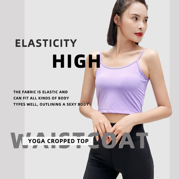 Sidiou Group Anniou Summer Women's UPF50+ Camisole Sun Protection Sleeveless Breathable Fitness T-shirt High Elastic Yoga Tank Tops