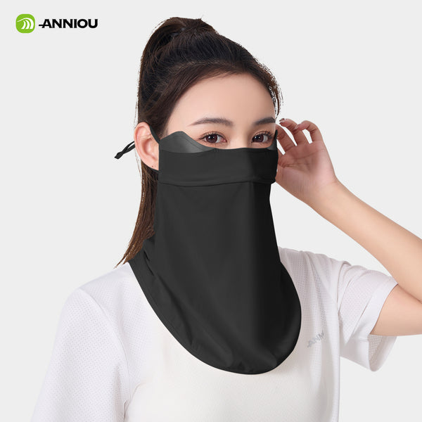 Sidiou Group ANNIOU High-end UV Protection Bandana With Ear Loops For Women Summer Outdoor Eye Corner Protect Antibacterial Cycling Golf Face Cover