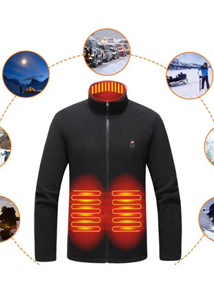 9 Area Heated Polar Fleece Jacket - Sidiou Group
