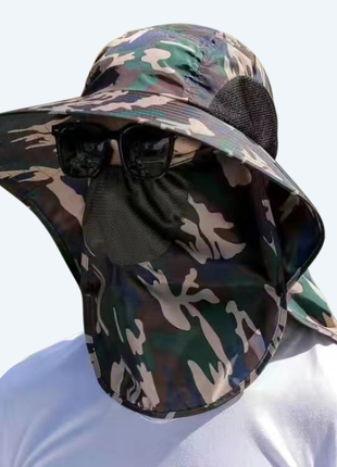 Camouflage Army Green Sun Protection Quick-drying Fishing Hat