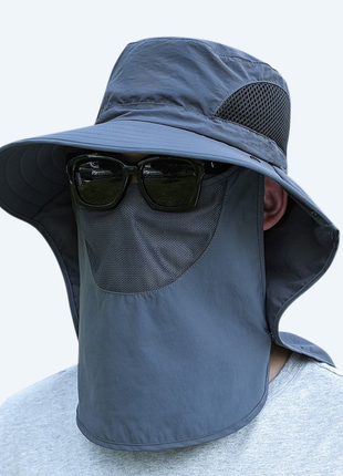 Dark Grey Sun Protection Quick-drying Fishing Hat