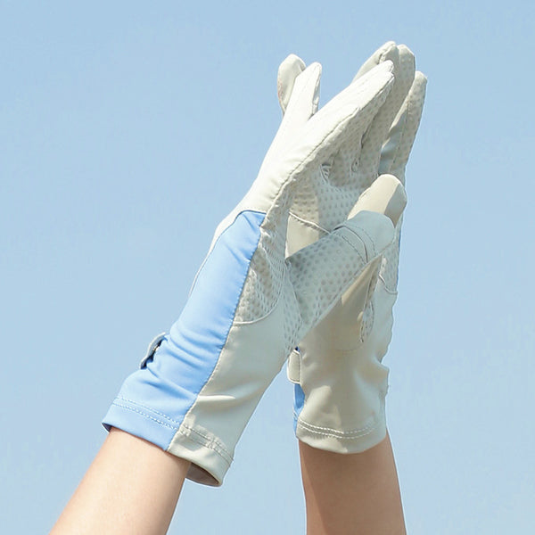 Sidiou Group Anniou Fashion Ice Silk Gloves Sun Protection Summer Outdoor Bike Cycling Hand Gloves Women Patchwork UV Protection Golf Gloves