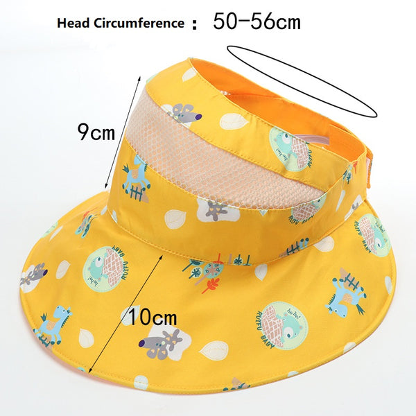 Sidiou Group Anniou Wholesale Children's Sun Protection Empty Top Hat Kids Fisherman Hat Big Brim Summer Thin Beach Hat