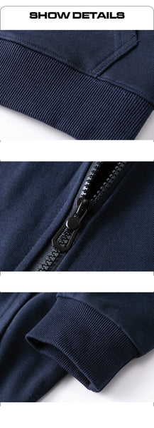 Wholesale 320g Heavyweight Cotton Terry Sweatshirts for Unisex Loose Plus Size Trendy Brand Jacket Plain Zip Up Hoodie