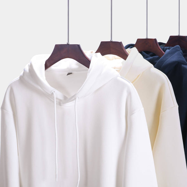 Wholesale Blank 600 gsm Oversized Fleece Hoodie Loose Drop Shoulder Sweatshirt for Women Couple Custom Embroidered Sweatshirts