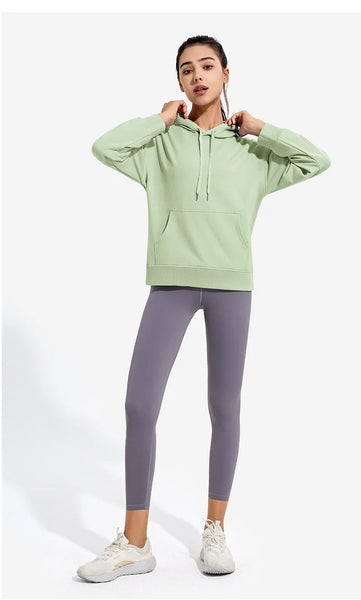 Sidiou Group Women's Workout Hoodie Outdoor Fitness Elastic Long Sleeve Sweatshirt Running Yoga Pullover