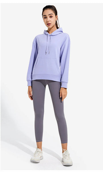 Sidiou Group Women's Workout Hoodie Outdoor Fitness Elastic Long Sleeve Sweatshirt Running Yoga Pullover