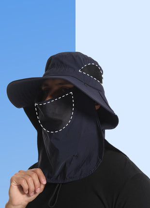 Men Mesh Breathable Anti Uv Sun Hat Outdoor