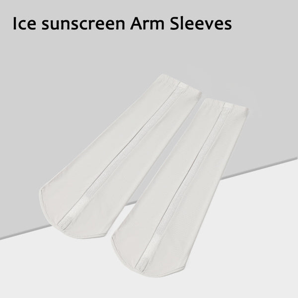 Sidiou Group ANNIOU 1 Pairs Cooling Ice Silk Sleeve Fashion Loose Women Plus Size Color Block Sun Protection Stretchy Arm Sleeves For Cycling Fishing
