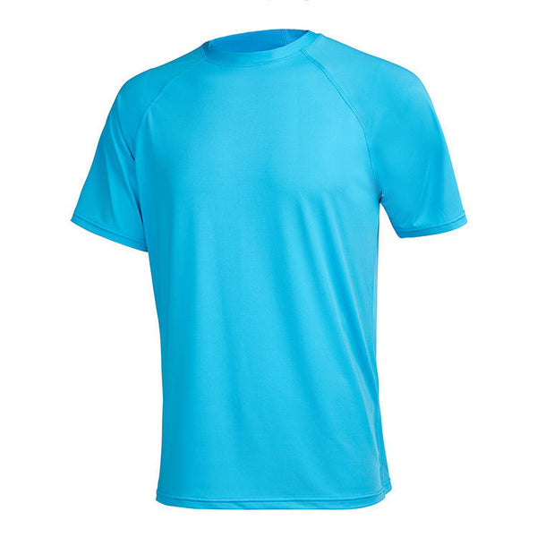 Wholesale Professional Production Loose Anti UV t-shirt UPF50+ Fabric Outdoor Quick drying Suit Men's Surf UV Short Sleeve T-shirts