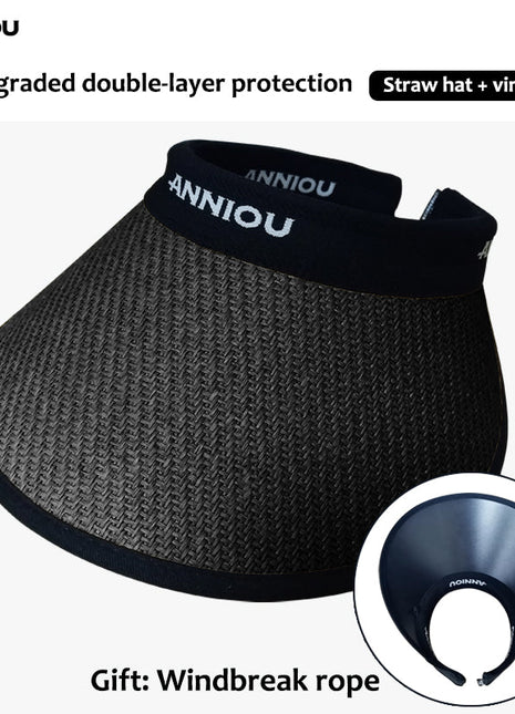 ANNIOU UV Protection Woven Straw Sun Visor - Sidiou Group