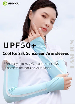 Anniou Women's Breathable Uv Protection Slik Arm Sleeves - Sidiou Group