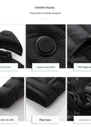 Children's 3 Area Hooded Heated Jacket - Sidiou Group