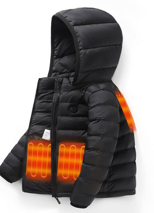 Children's 3 Area Hooded Heated Jacket - Sidiou Group