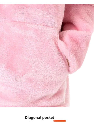 Coral Fleece Heated Hooded Sweatshirt - Sidiou Group