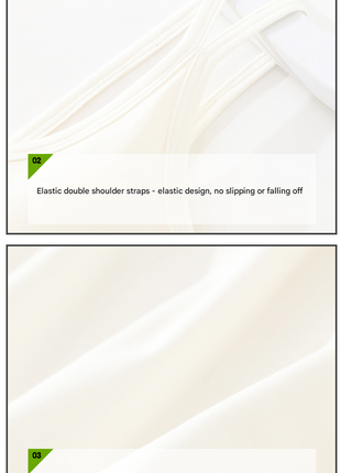 elastic double shoulder straps and soft skin friendly fabric