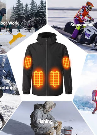 Heated Hooded Hardshell Jacket - Sidiou Group