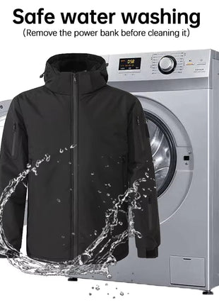 Heated Hooded Hardshell Jacket - Sidiou Group