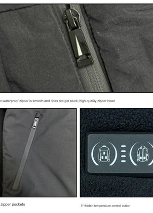 Heated Hooded Hardshell Jacket - Sidiou Group