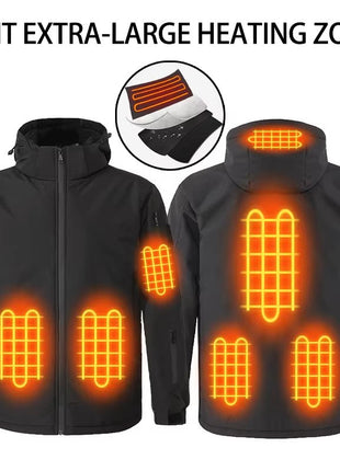 Heated Hooded Hardshell Jacket - Sidiou Group