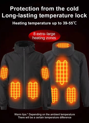 Heated Hooded Hardshell Jacket - Sidiou Group