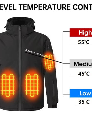 Heated Hooded Hardshell Jacket - Sidiou Group