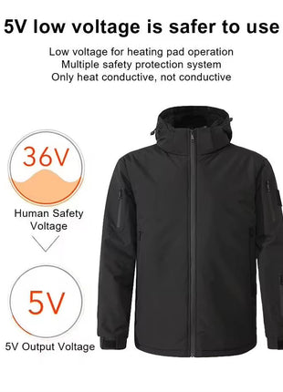Heated Hooded Hardshell Jacket - Sidiou Group