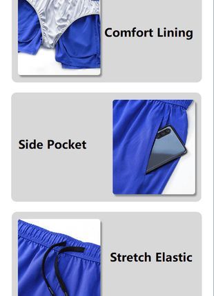 Men's Double - layer Quick - drying Sports Shorts - Sidiou Group