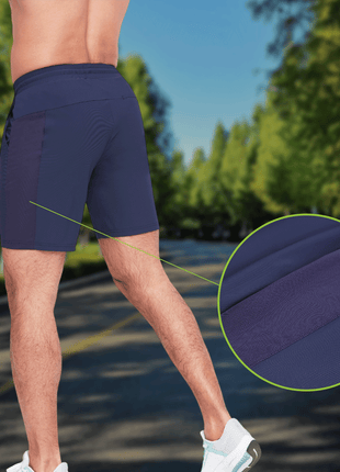 Men's Ice Silk Colorblock Sports Shorts - Sidiou Group