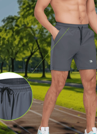 Men's Ice Silk Colorblock Sports Shorts - Sidiou Group