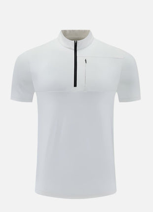 Men's Quick - drying Short - sleeved Half - zip T-shirt - Sidiou Group