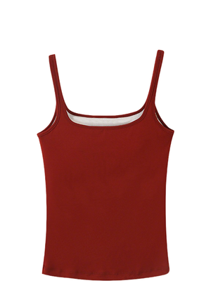 red mulberry silk square neck camisole