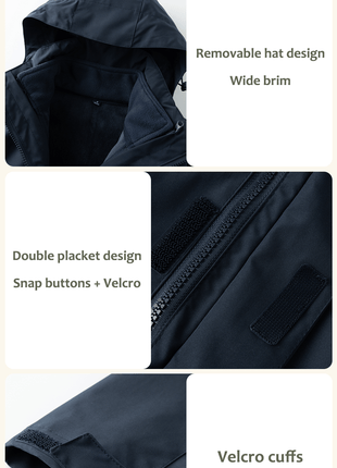 Unisex 3 - in - 1 Removable Polar Fleece Hiking Jacket - Sidiou Group