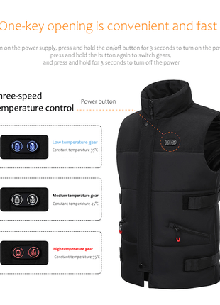 Unisex 8 Area Smart Heated Gilet - Sidiou Group