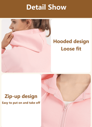 Women's Casual Zip - up Hoodie - Sidiou Group