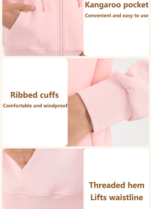 Women's Casual Zip - up Hoodie - Sidiou Group