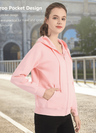 Women's Casual Zip - up Hoodie - Sidiou Group