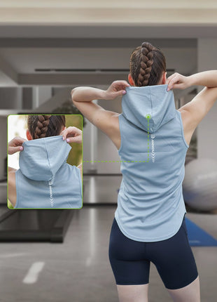 Women's Hooded Sports Fitness Vest - Sidiou Group