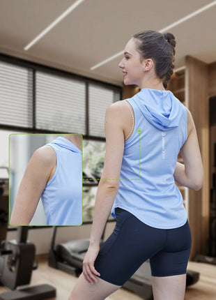Women's Hooded Sports Fitness Vest - Sidiou Group
