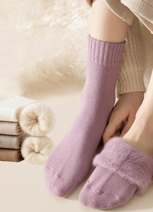 Women's Mid Calf Fleece Socks - Sidiou Group