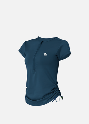 Women's Quick - Drying Slim Drawstring Short - Sleeved Yoga T-Shirt - Sidiou Group