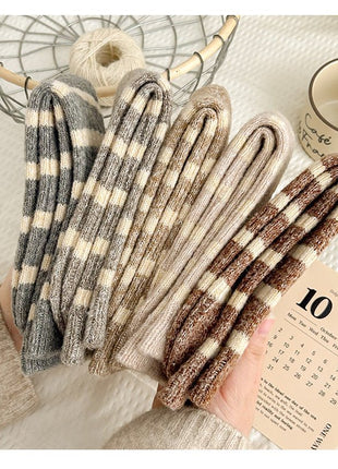 Women's Striped Wool Socks - Sidiou Group