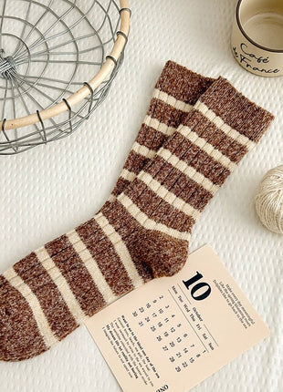 Women's Striped Wool Socks - Sidiou Group