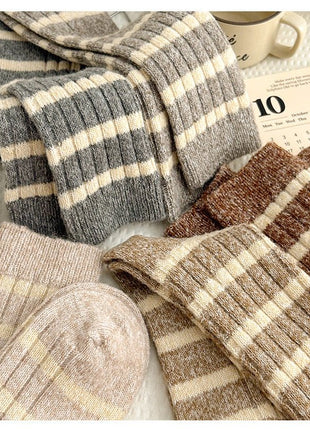 Women's Striped Wool Socks - Sidiou Group