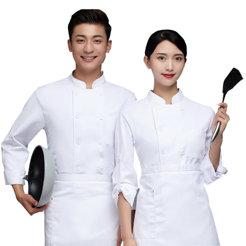 Custom Cheap Hotel Chef Work Clothing Uniform Create Your Own Embroidery Logo Double Breasted Restaurant Kitchen Cooking Coat Workwear